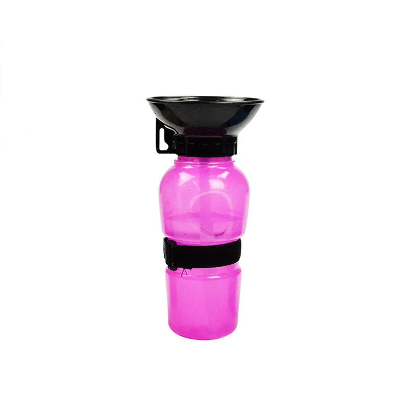 Bouteille d'eau portable de 500 ml pour chiens et chats, idéale pour les voyages. Grande gamelle d'abreuvement pour animaux de compagnie.
