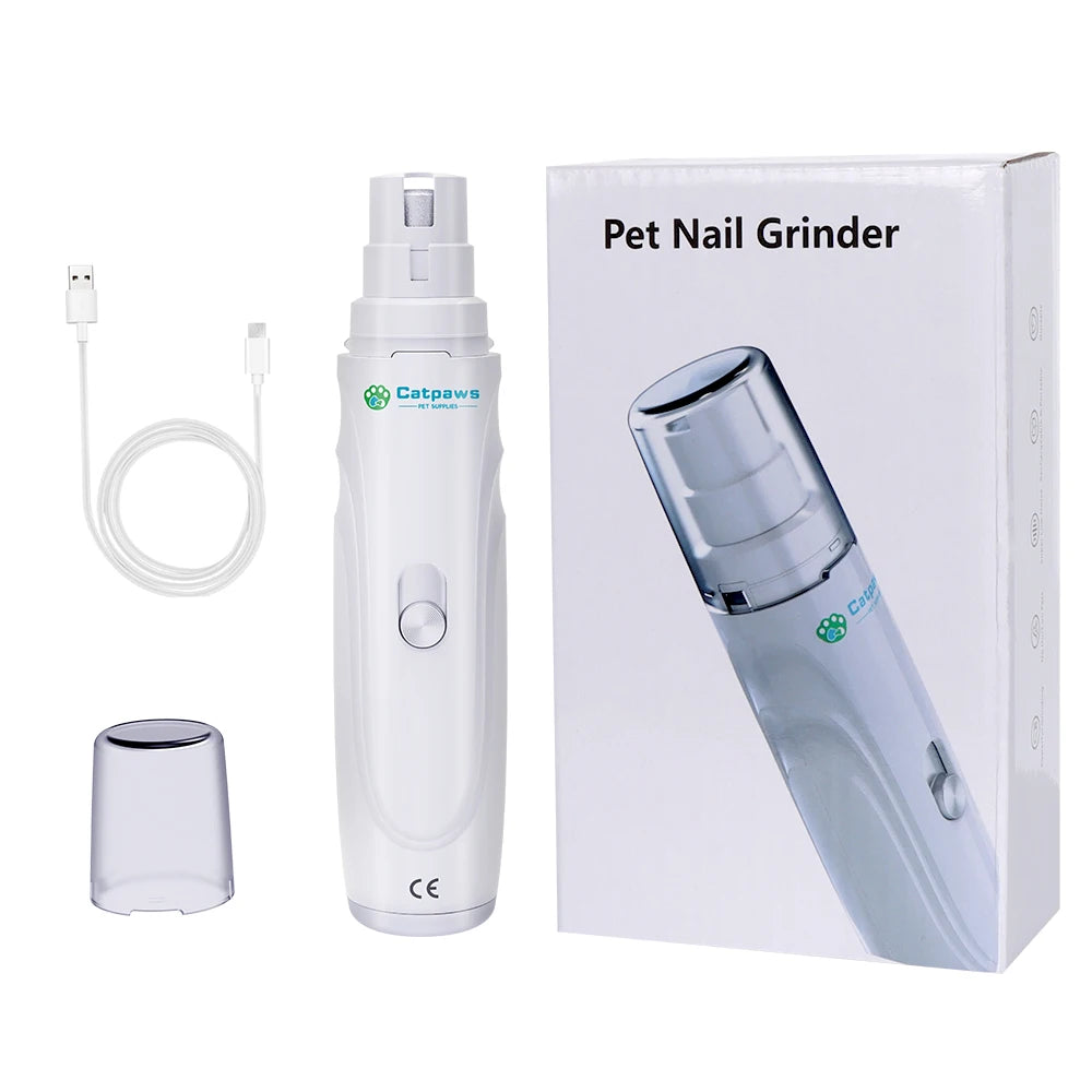 Lime à ongles électrique rechargeable USB pour chien, coupe-ongles et tondeuse pour animaux de compagnie, toilettage sans douleur, silencieuse, 2 vitesses