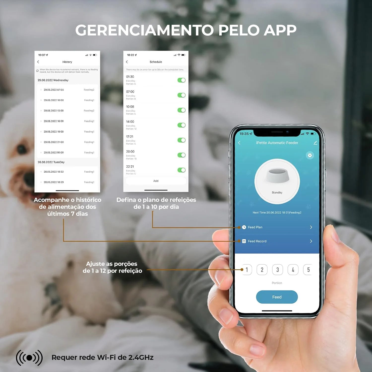 Distributeur automatique de nourriture avec application & Wi-Fi