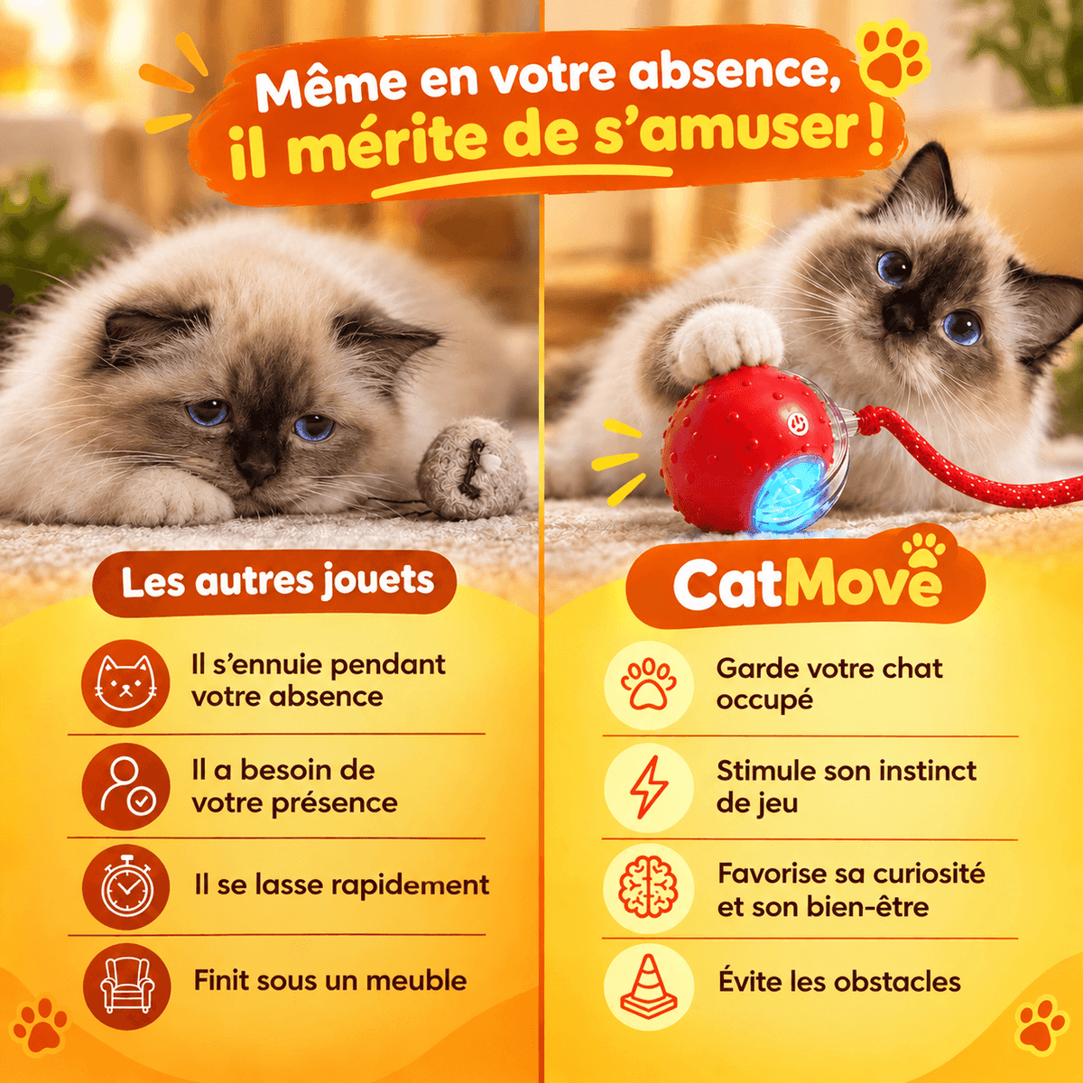 CatMove | Le jeu qui occupe votre chat, même quand vous êtes absent.