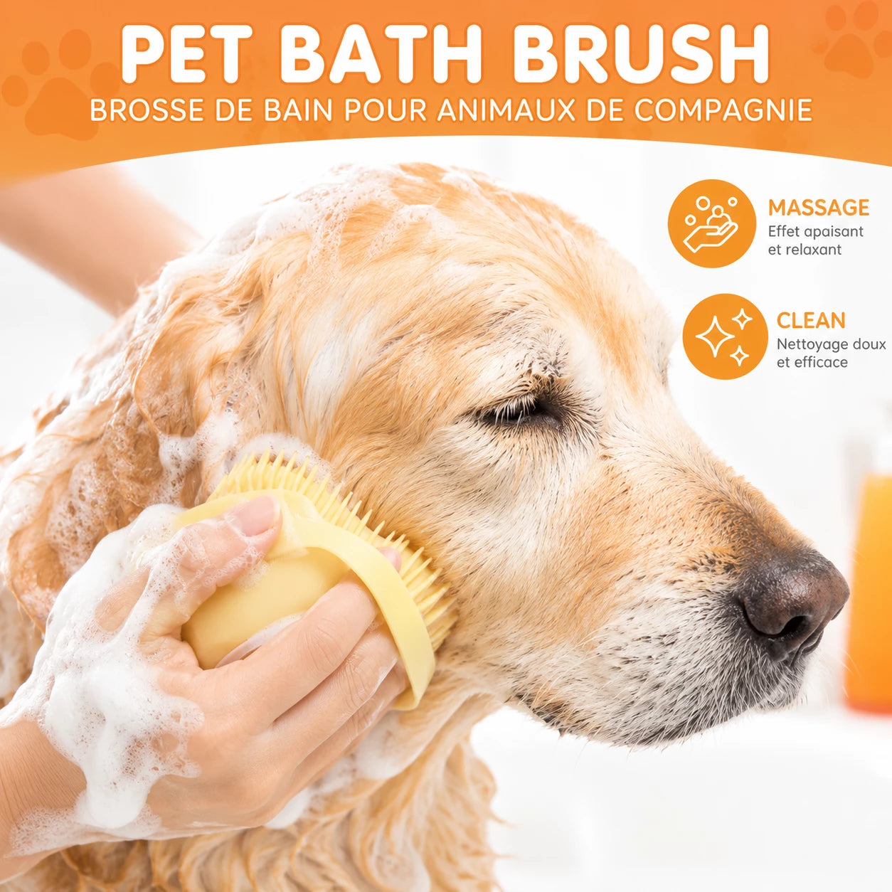 DoucePatte™ | Brosse de Bain Massante