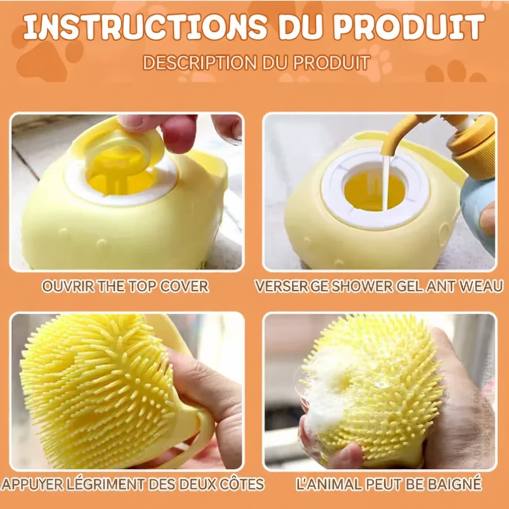 DoucePatte™ | Brosse de Bain Massante