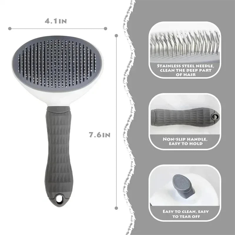 Brosse pour chiens et chats, peigne autonettoyant, brosse démêlante, accessoires de toilettage pour chiens et chats