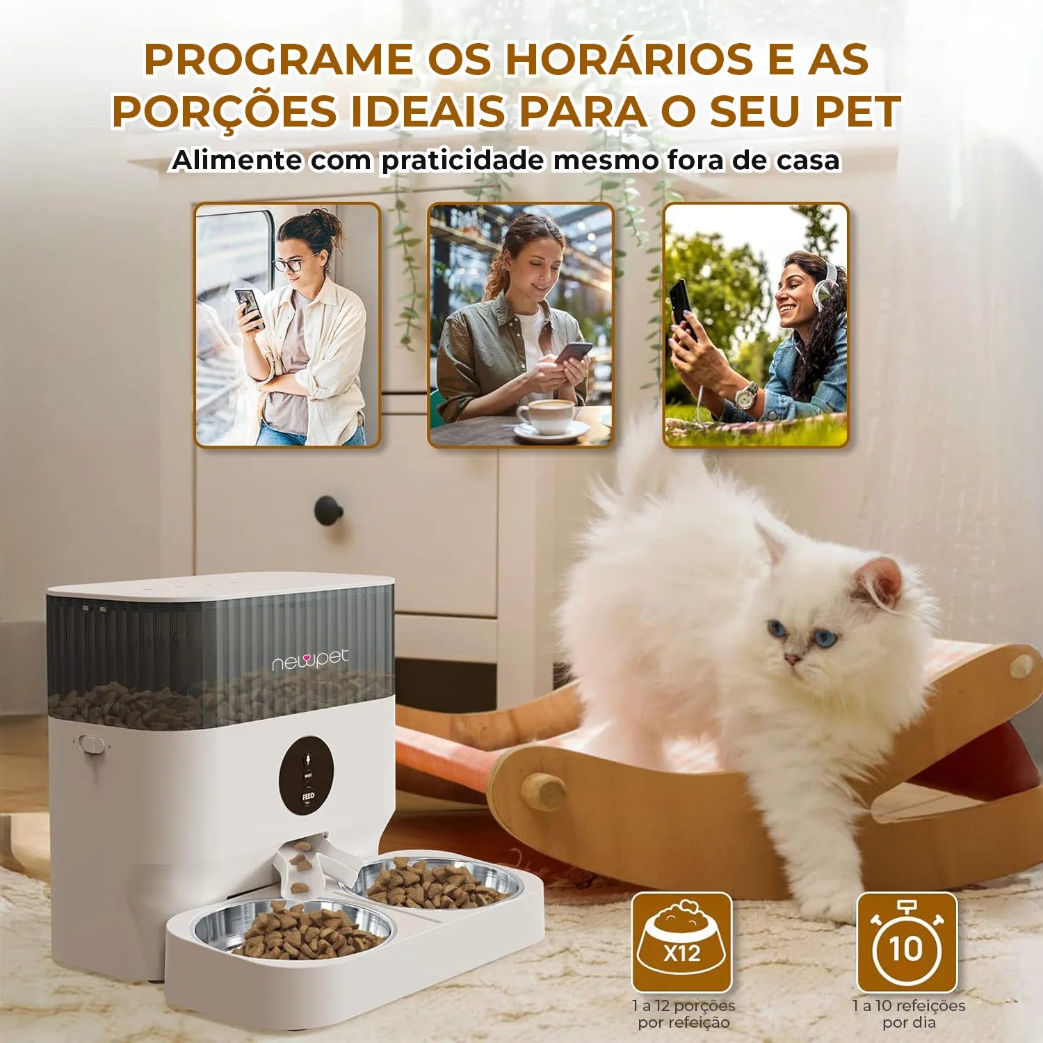 Distributeur automatique de nourriture avec application & Wi-Fi