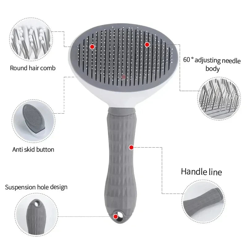 Brosse pour chiens et chats, peigne autonettoyant, brosse démêlante, accessoires de toilettage pour chiens et chats